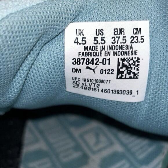 Puma Classic Suede Turquoise Blue Low Top Youth US Size 5.5 Sneaker Shoes - Picture 12 of 12